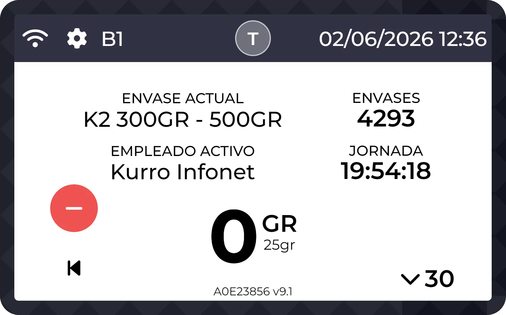 Conteo y control de jornada